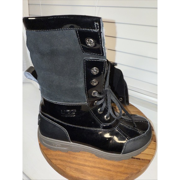 UGG Adirondack III Patent Leather Black Waterproof Boots W4 K2 EU34 Winter snow - Picture 9 of 9